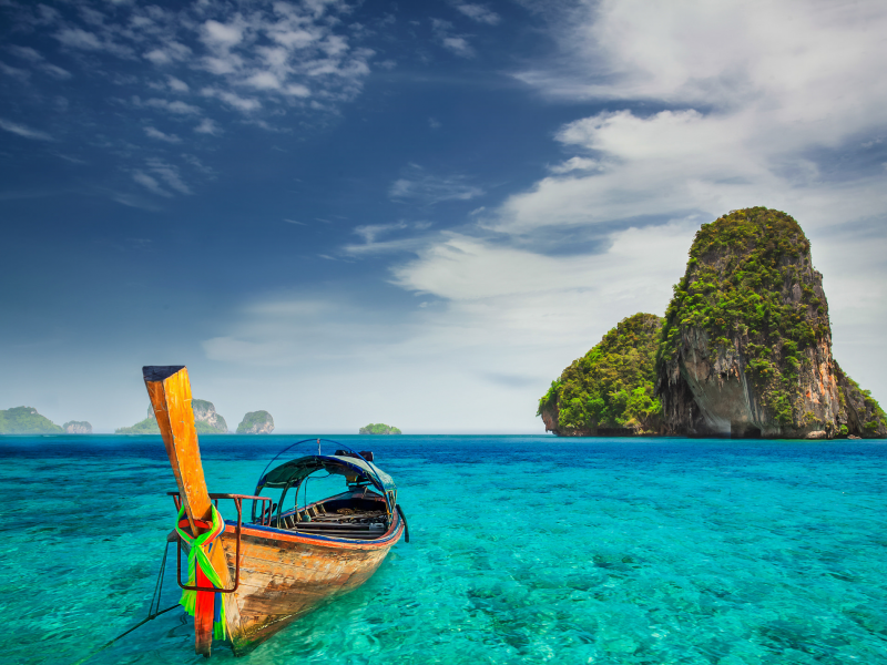 пляж, острова, thailand, таиланд, скалы, лодка, railay beach