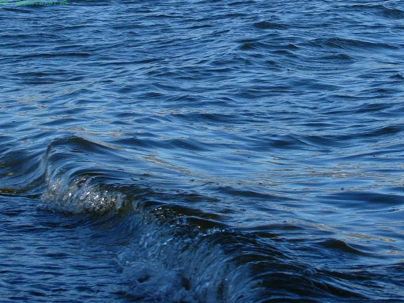 синяя волна, вода, озеро, осень