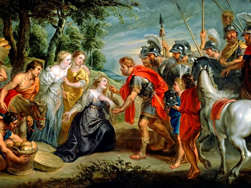 картина, rubens, david meeting abigail