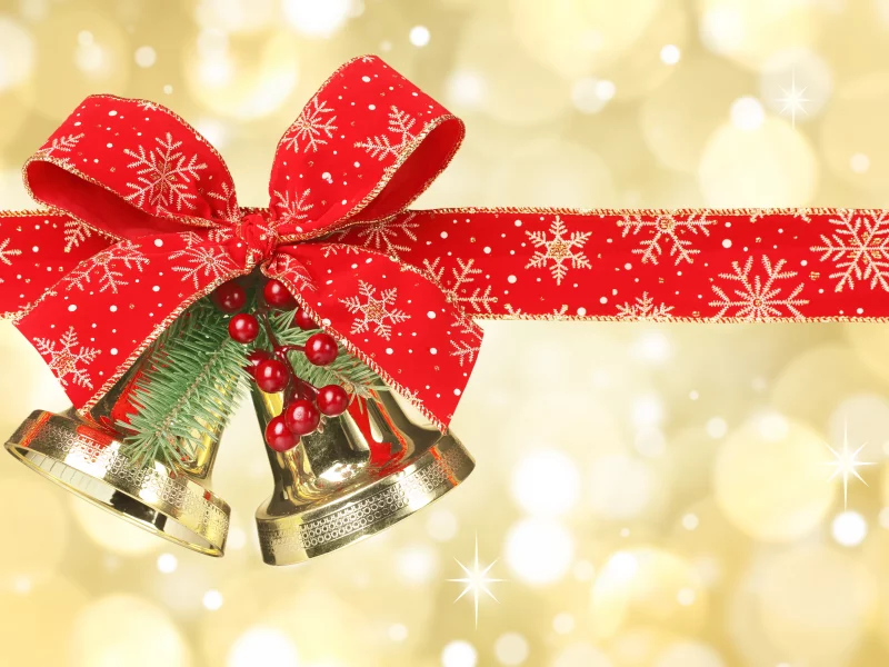christmas decoration, ornament, cherry, merry christmas, new year, ribbon, bells