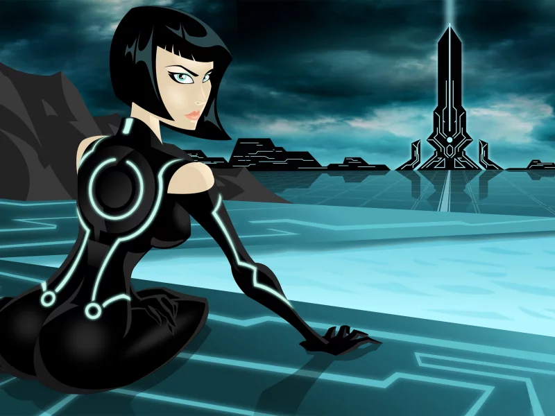 tron legacy, grid, quorra, фантастика