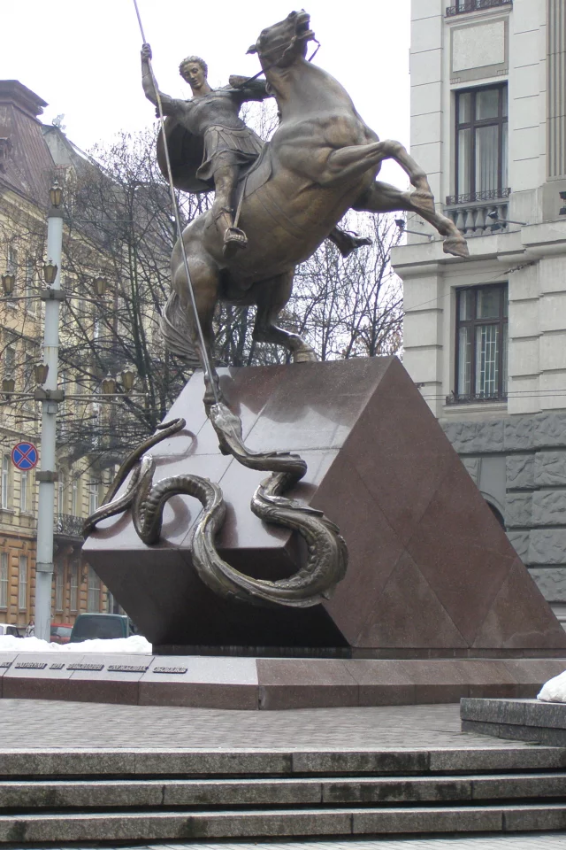 львов, площадь, памятник, георгий, победоносец, 2007, год