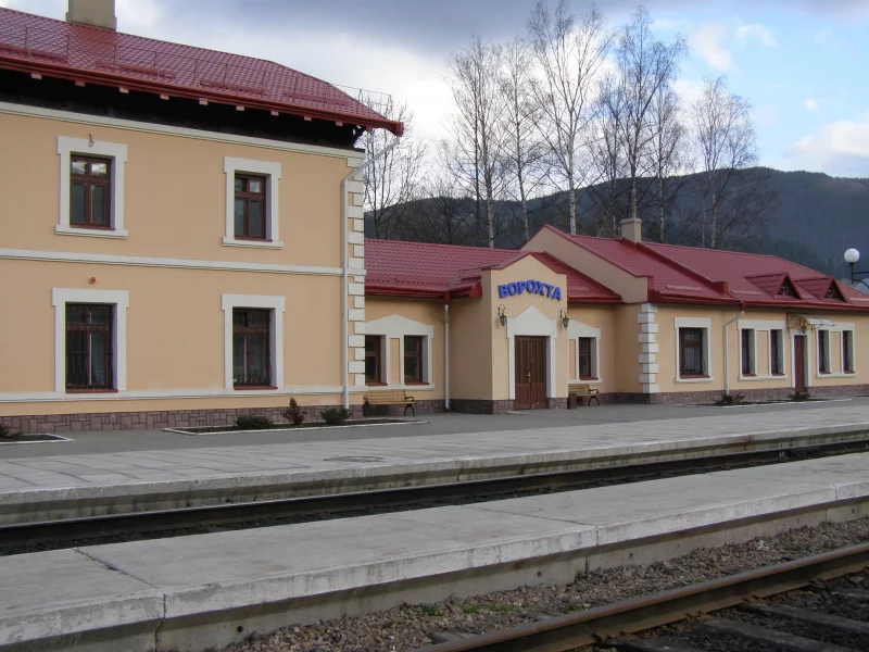 карпаты, апрель, ворохта, железная, дорога, вокзал