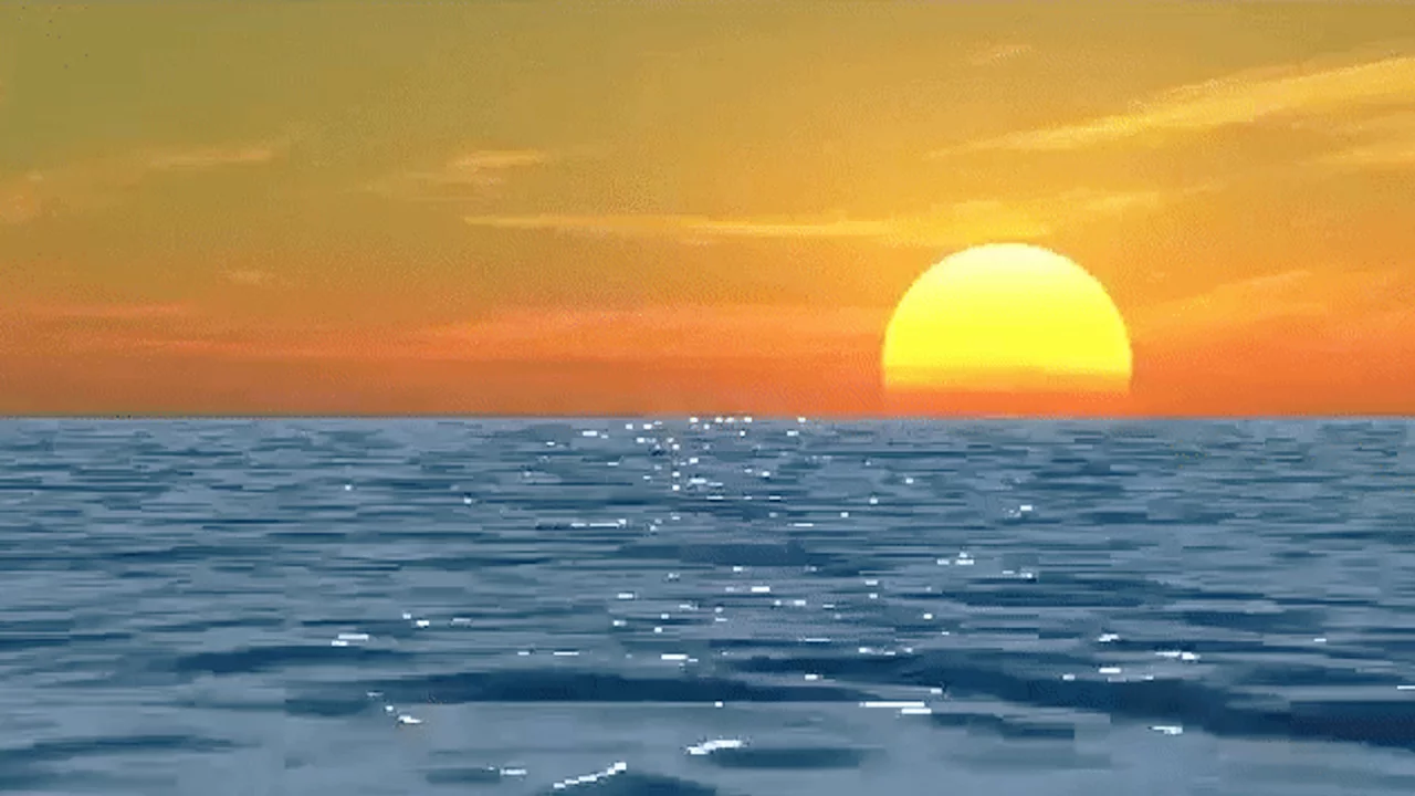 небо, море, вечность, облака, волны