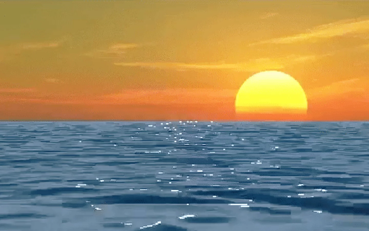 небо, море, вечность, облака, волны