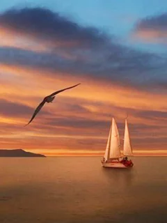 море, закат