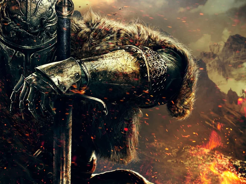 dark souls 2, меч, огонь, горы, шерсть, дарк соулс 2