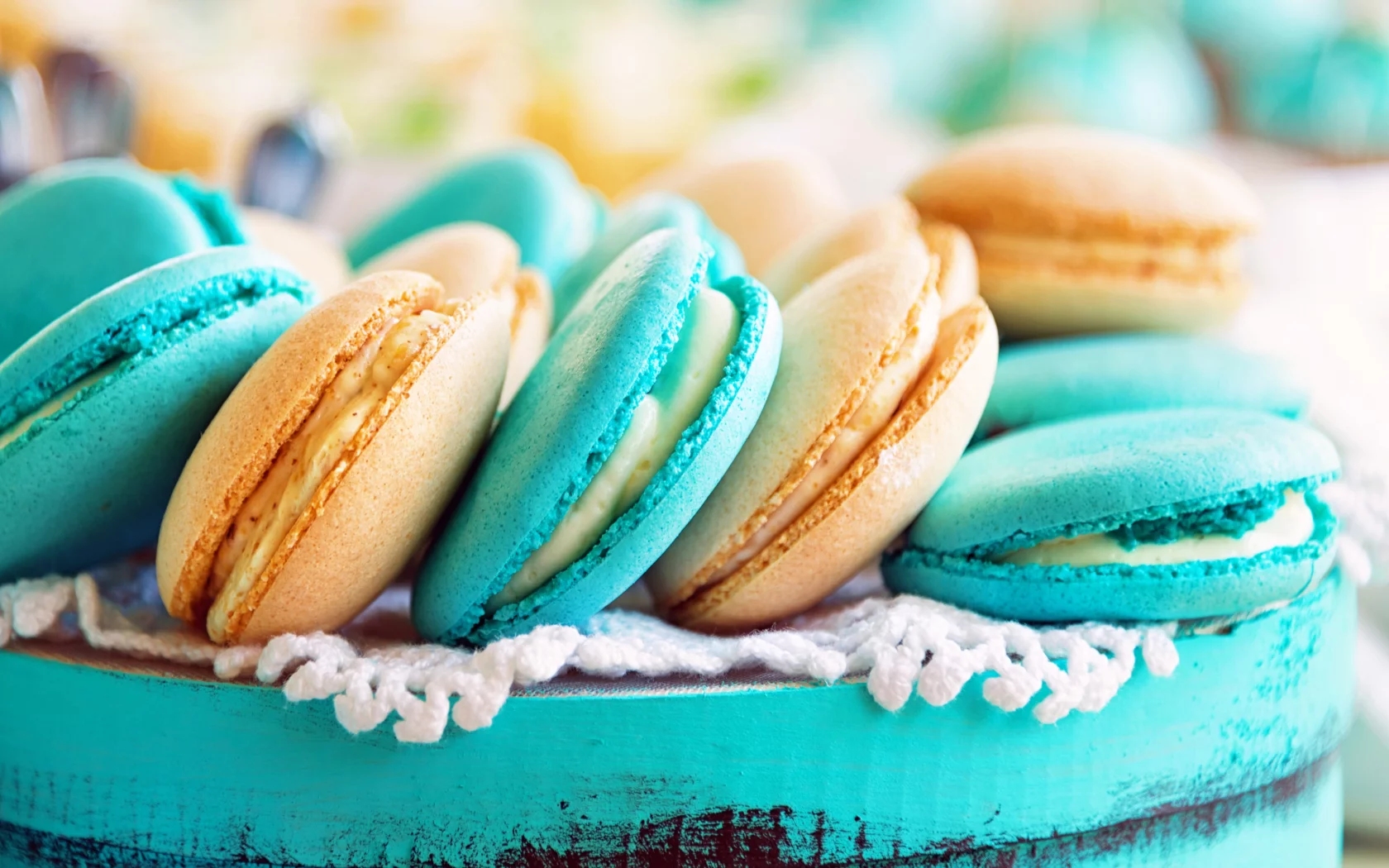 выпечка, десерт, сладкое, печенье, миндаль, macaron, крем, макаруны
