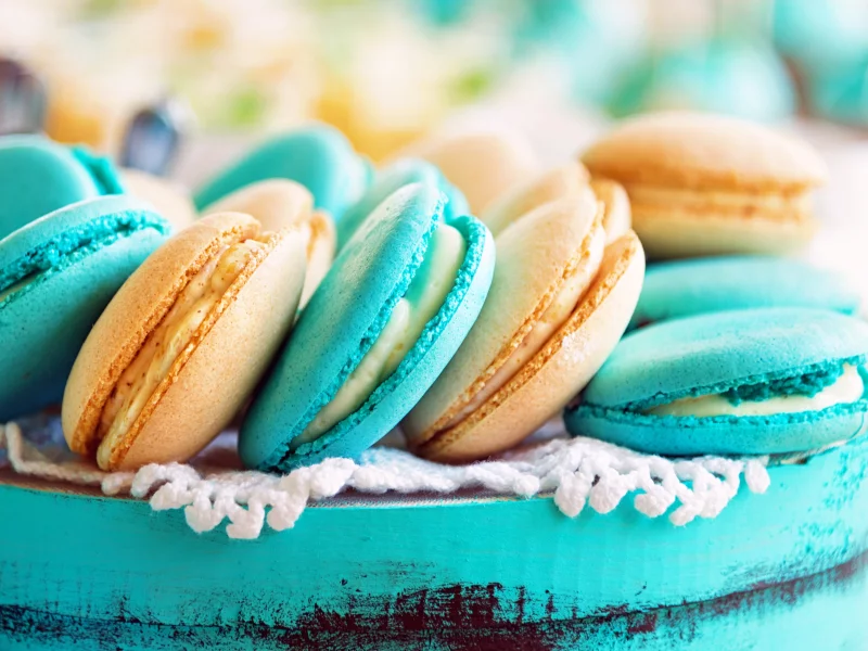 выпечка, десерт, сладкое, печенье, миндаль, macaron, крем, макаруны