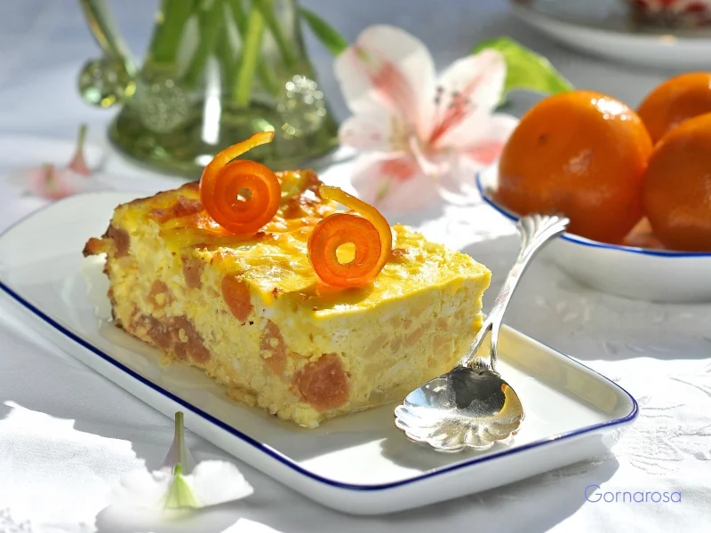 запеканка, творог, мандарины, изюм, сладкое