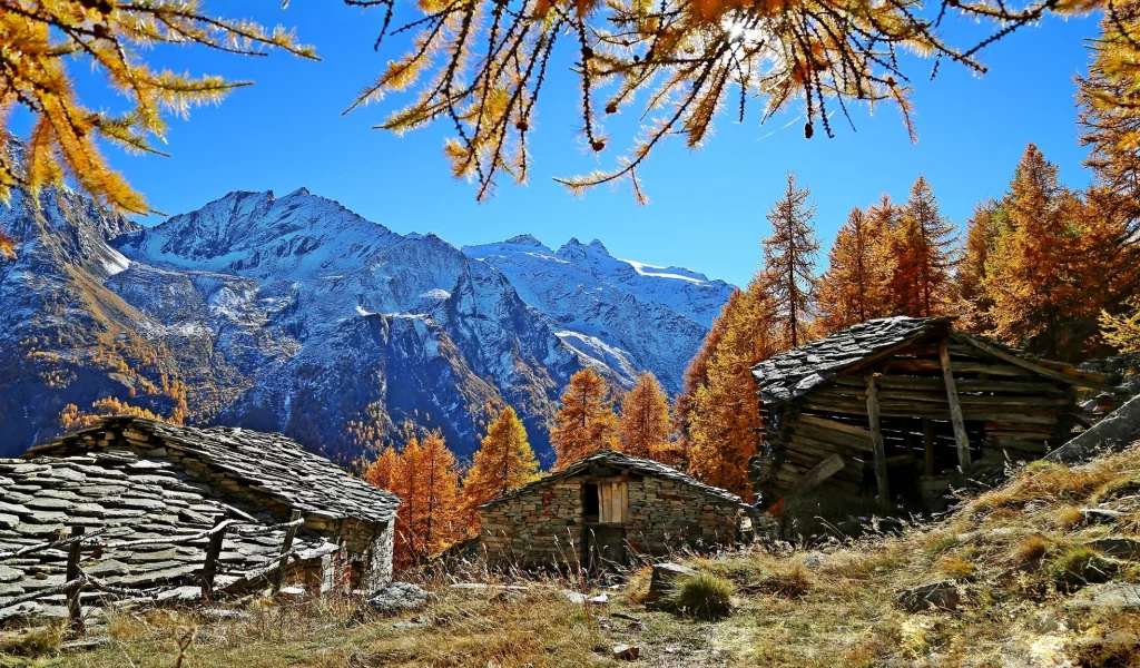 горы, домики