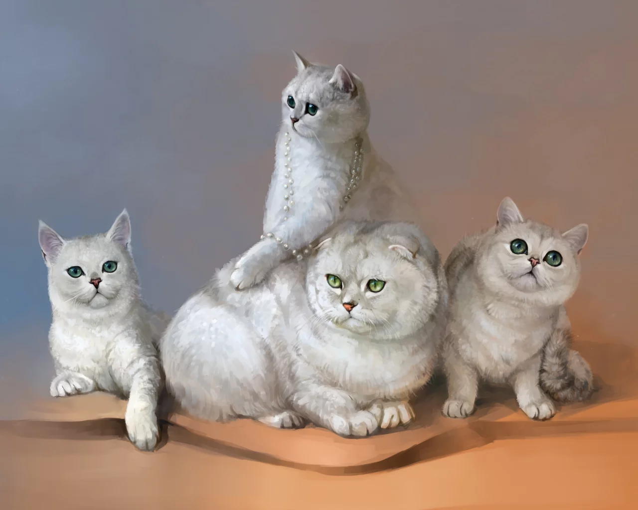 рисунок, кошки