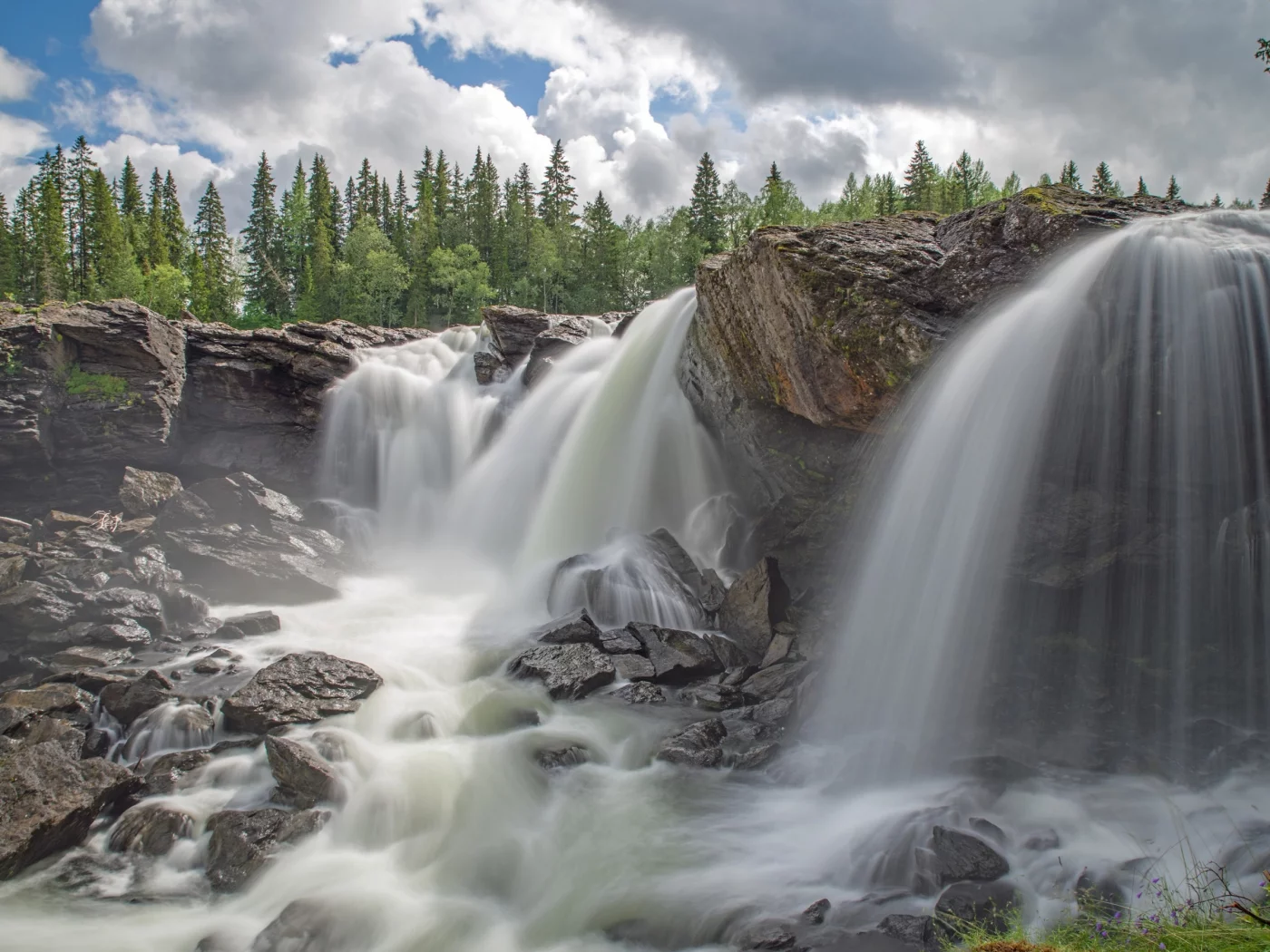 водопад, пейзаж