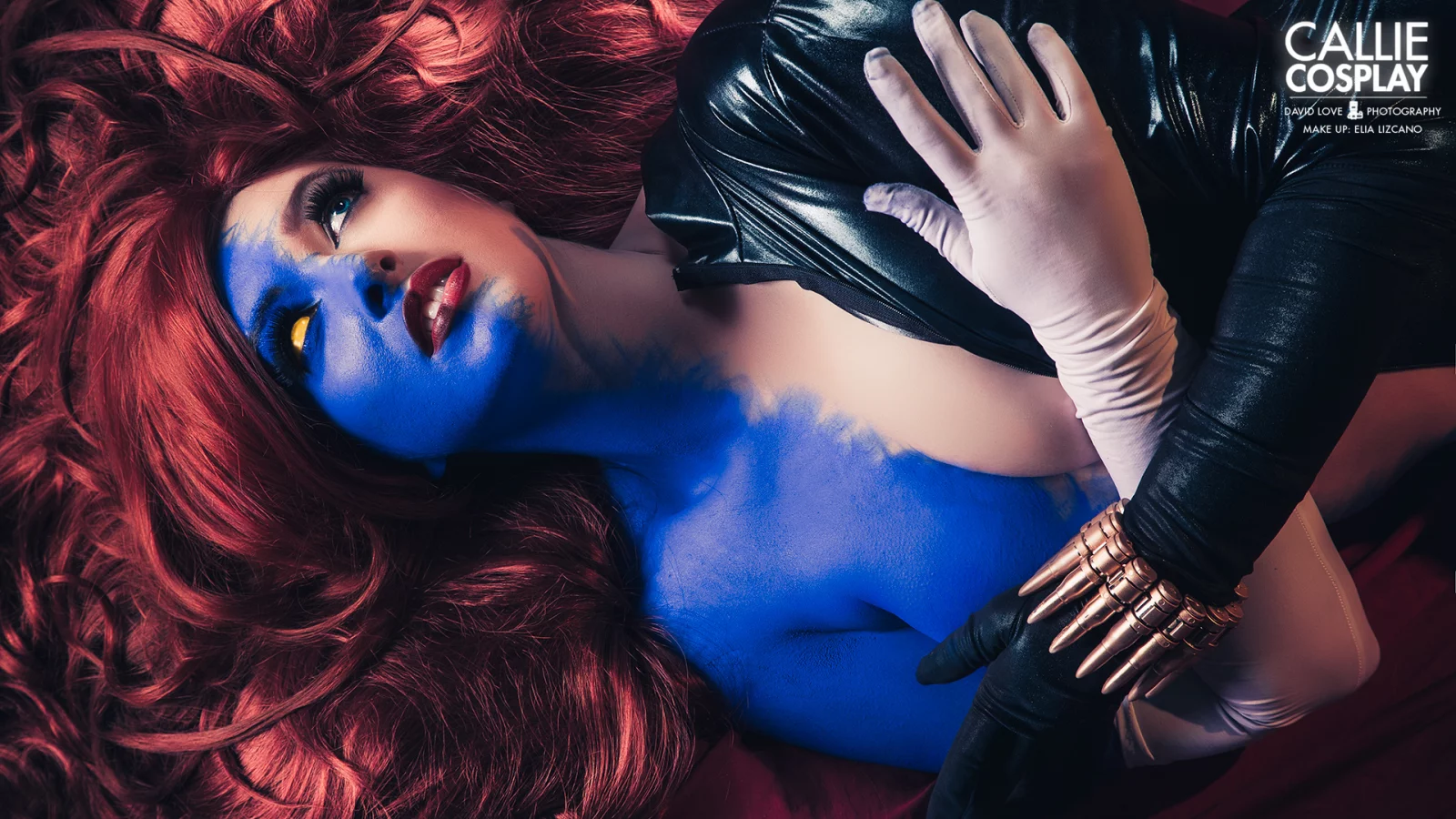синяя кожа, девушка, костюм, сosplay