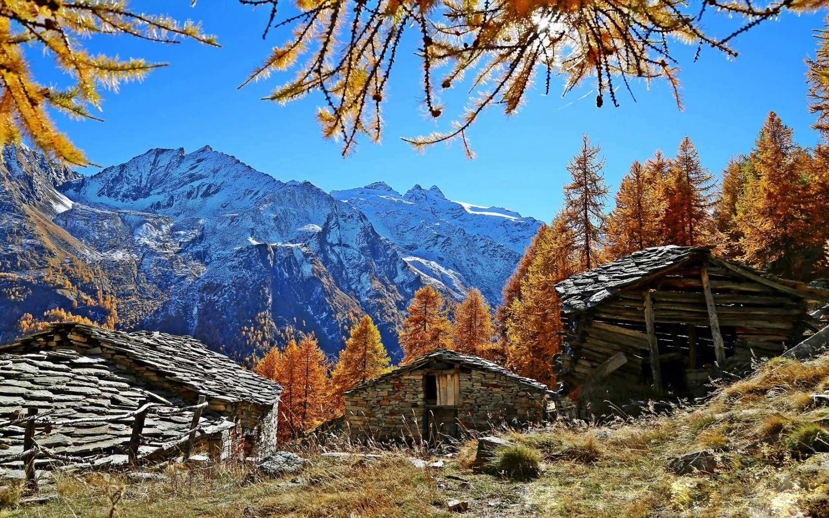 горы, домики