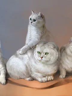 рисунок, кошки