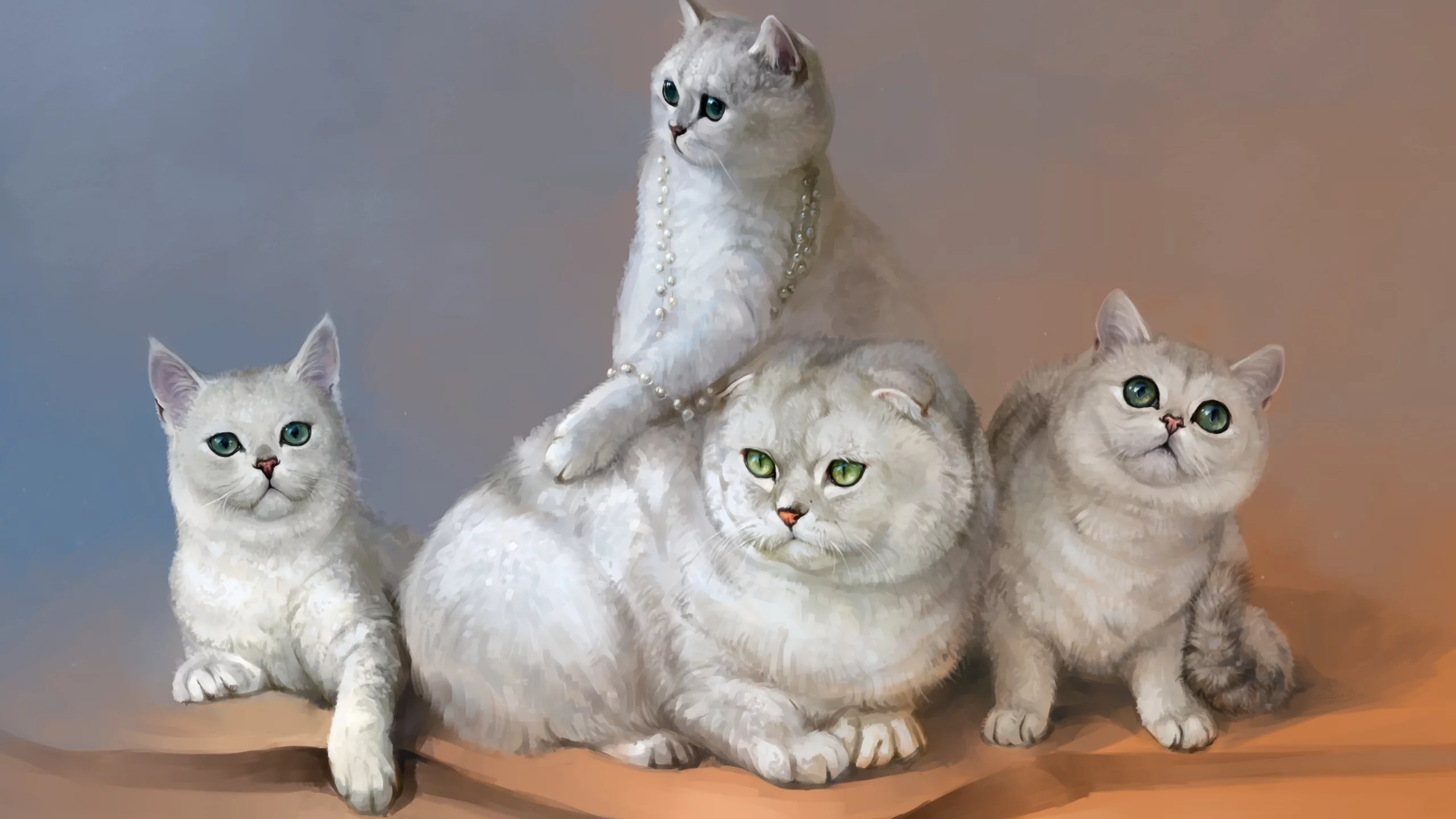 рисунок, кошки