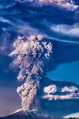 вулкан, извержение