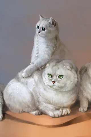 рисунок, кошки