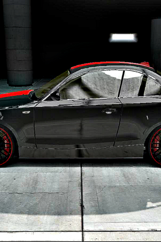 shift 2 unleashed, bmw 135i, тюнинг, чёрный, гараж