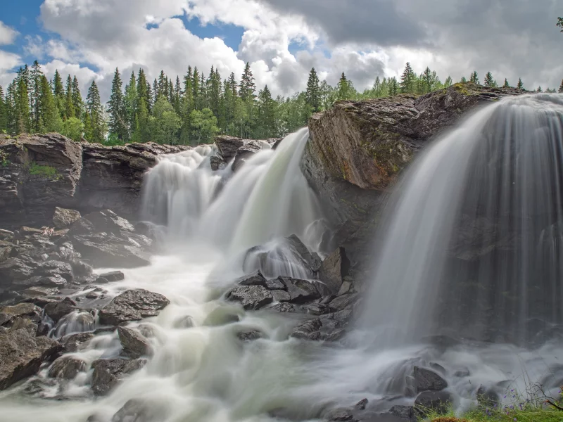 водопад, пейзаж
