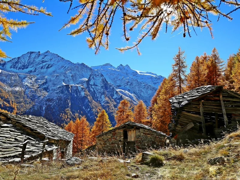 горы, домики