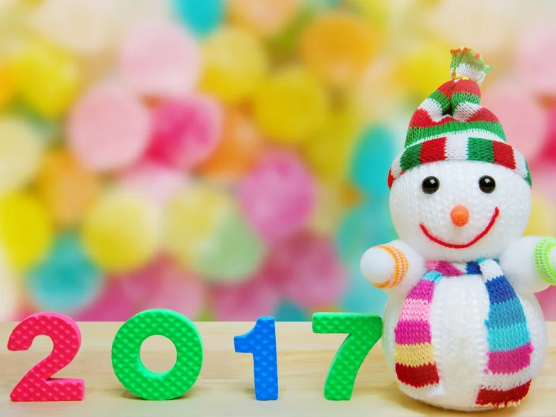 new year, christmas, 2017, snowman