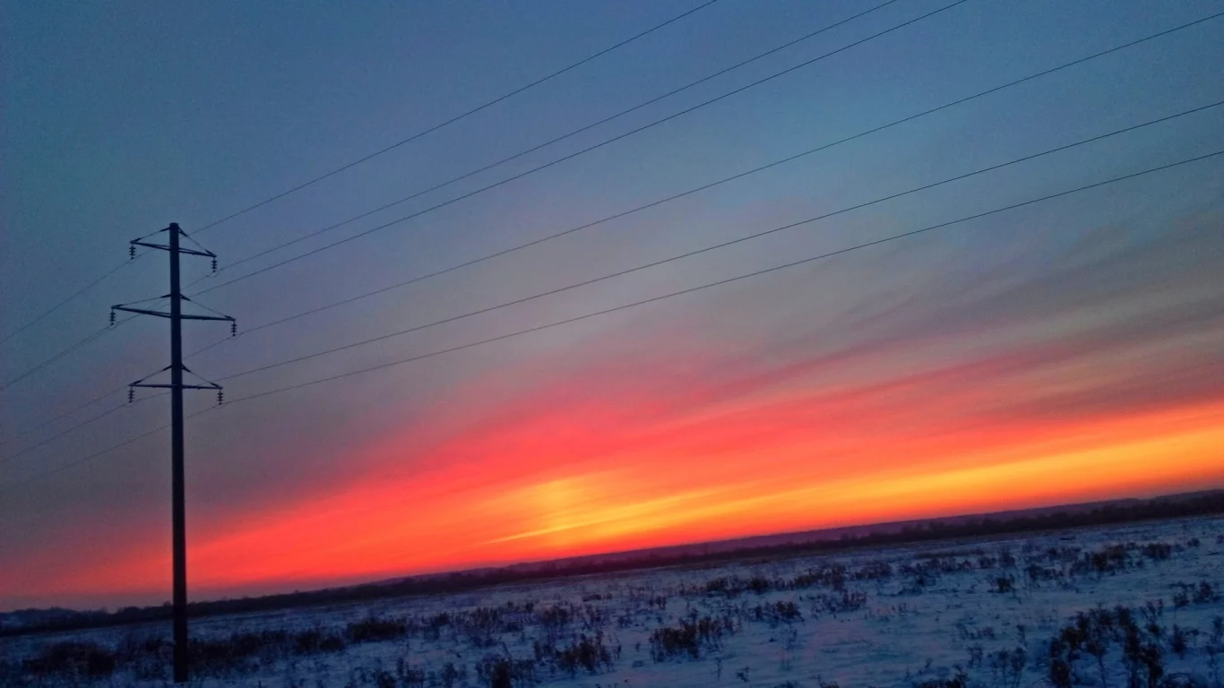 лэп, зимние просторы