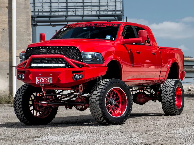 dodge, ram, american force, пикап, улица, машина, тюнинг