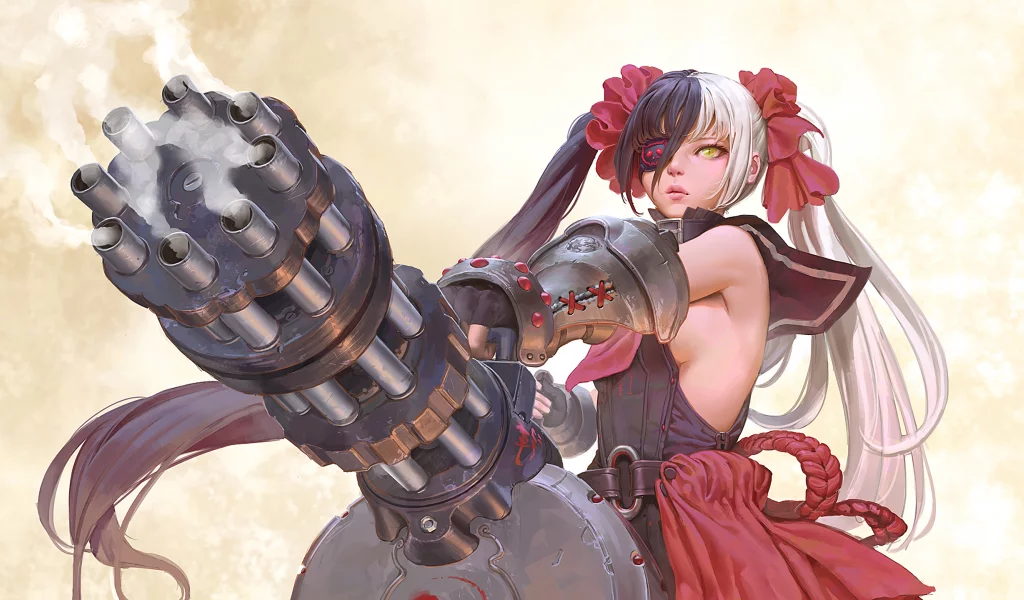 blade and soul, девушка, косы, повязка, по хваран, po hwa ran
