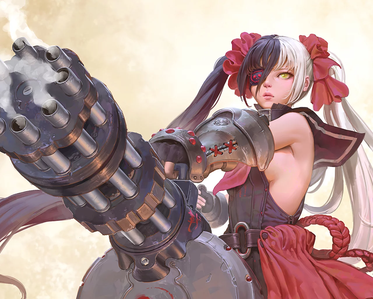 blade and soul, девушка, косы, повязка, по хваран, po hwa ran