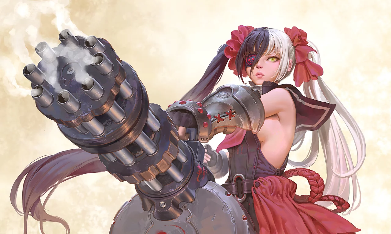 blade and soul, девушка, косы, повязка, по хваран, po hwa ran