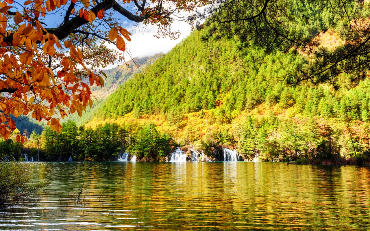 цзючжайгоу парк, китай, парки, осень, реки, водопады, леса