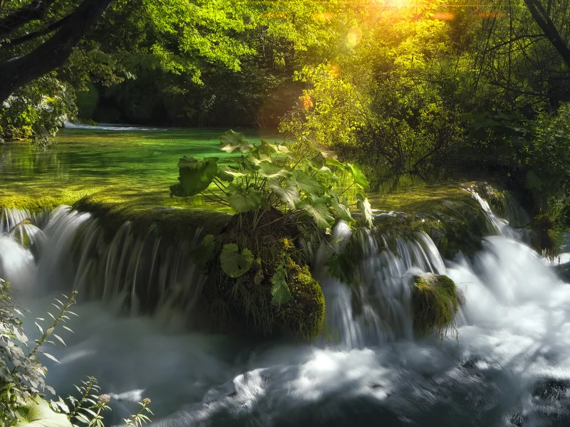 водопады, хорватия, реки, парки