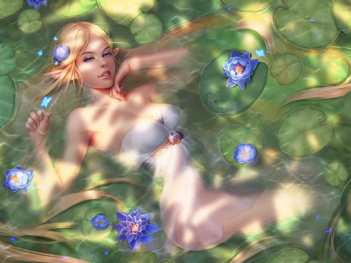 the legend of zelda, девушка, тело, zelda, блондинка, принцесса, арт, nintendo