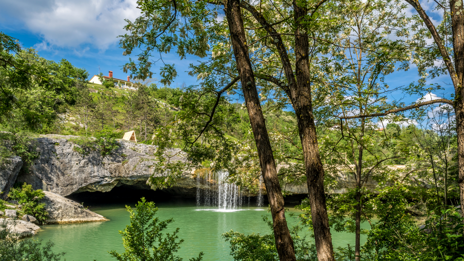 хорватия, водопады, реки, ствол дерева