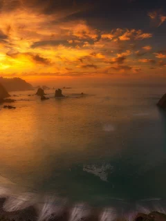 море, закат