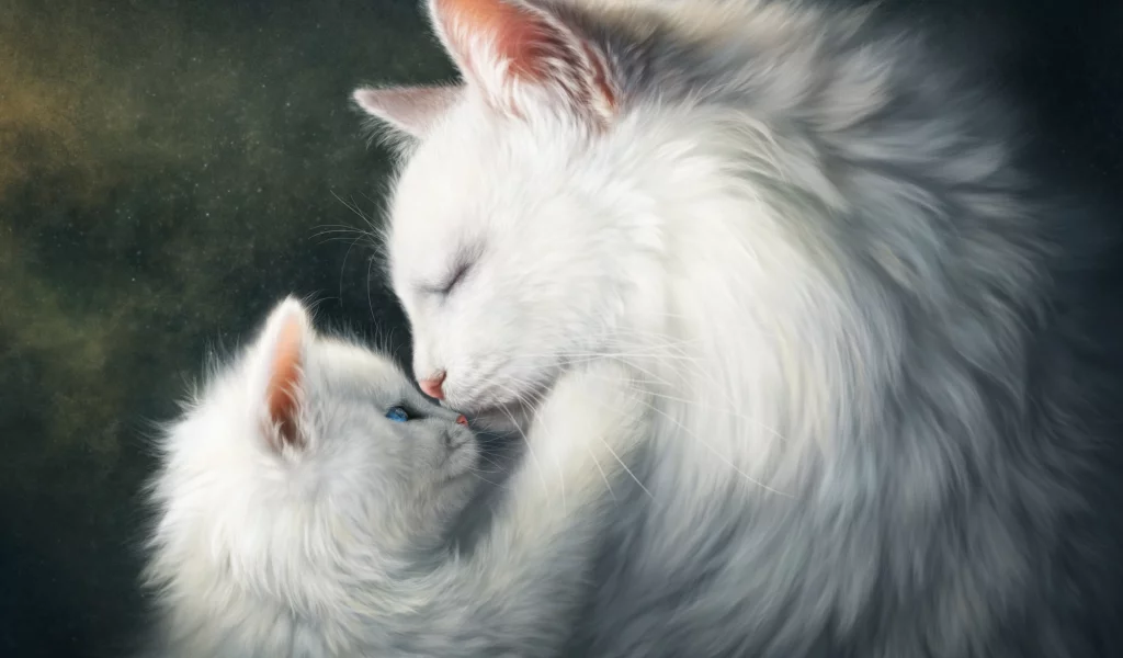кошки, нежность