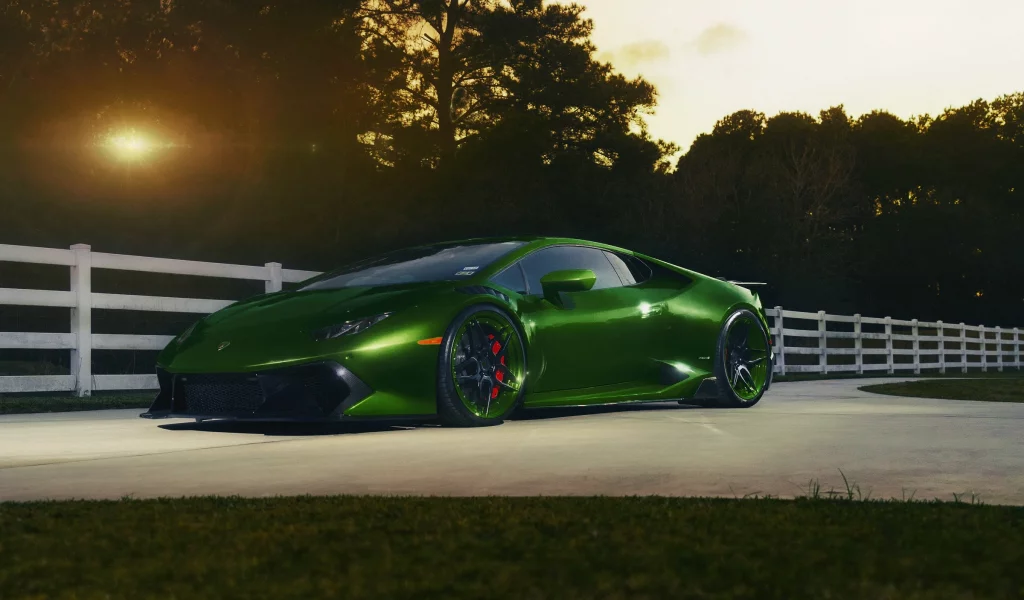 green, lamborghini