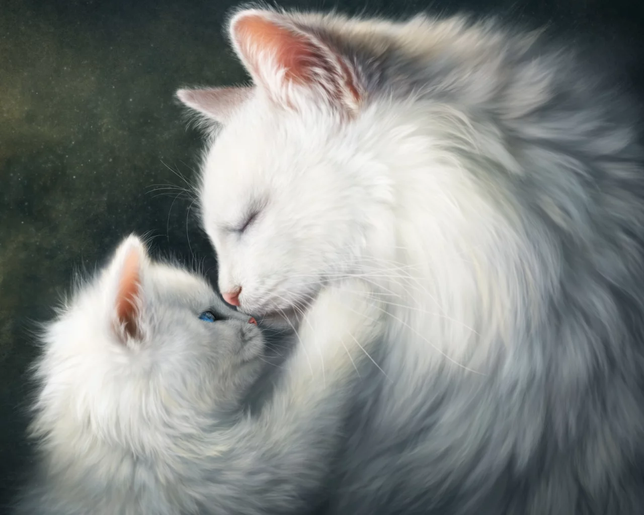 кошки, нежность