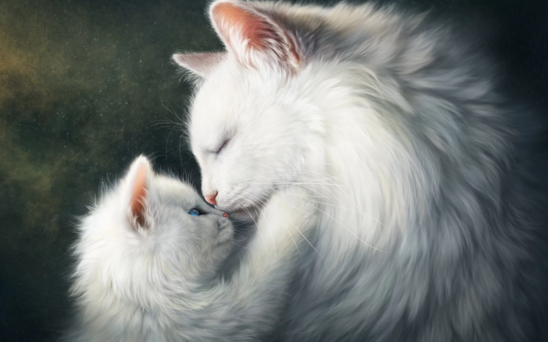 кошки, нежность