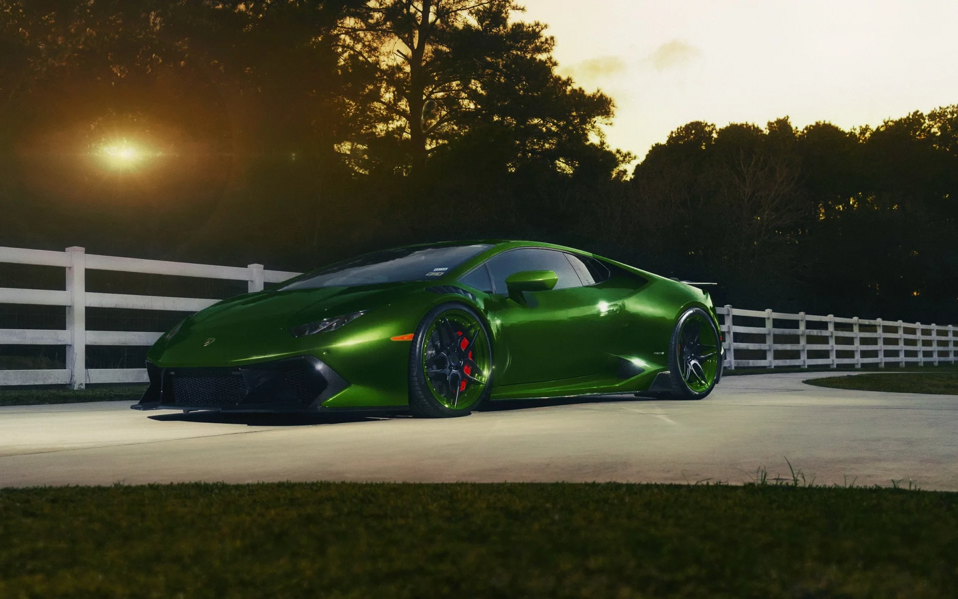 green, lamborghini