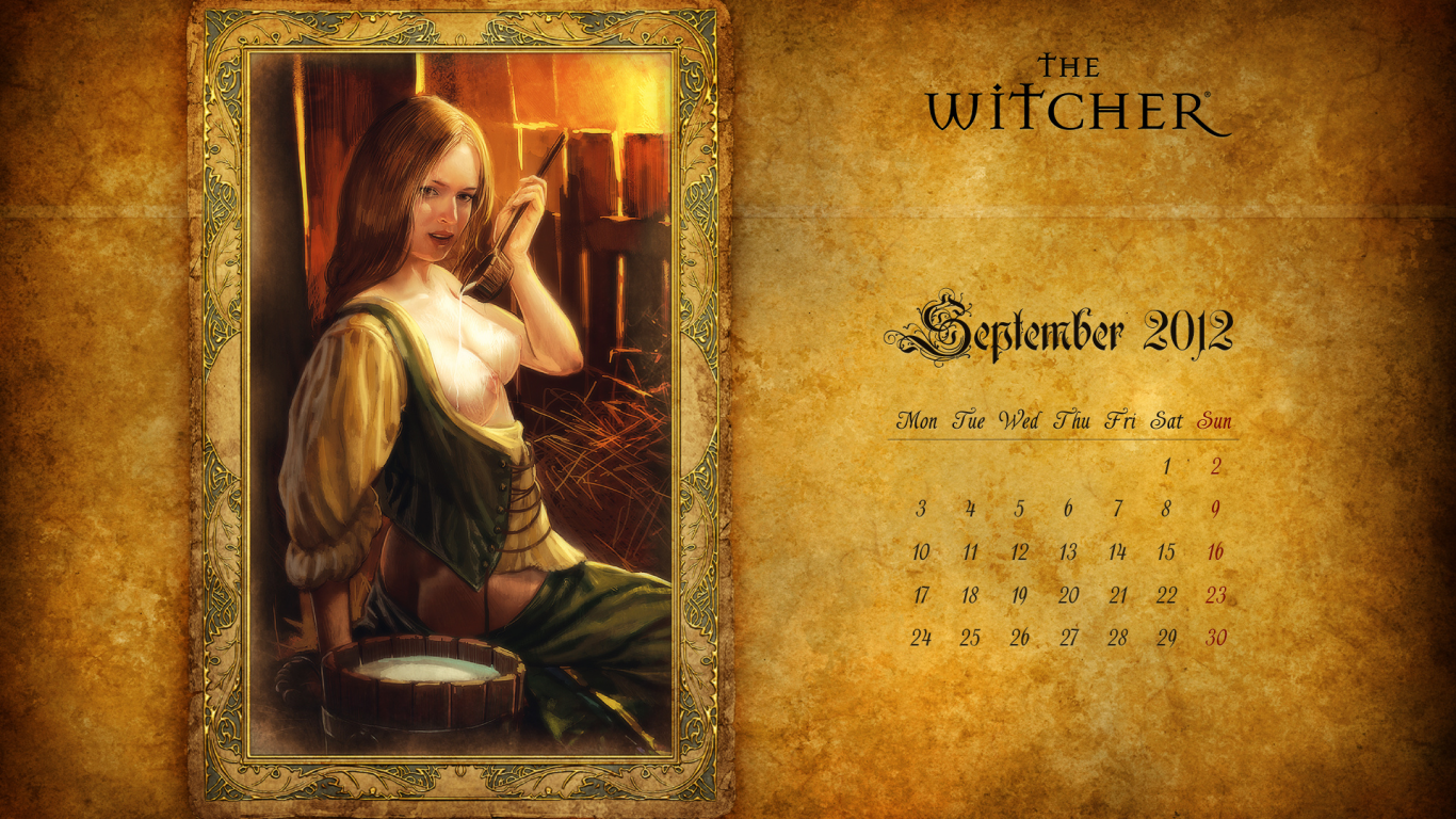 ведьмак, арт, календарь