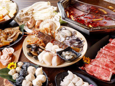 грибы, мясо, морепродукты, блюда, ассорти, моллюски