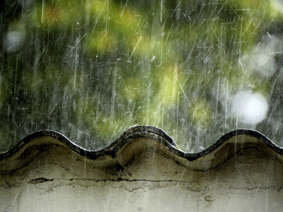 дождь, шифер, крыша