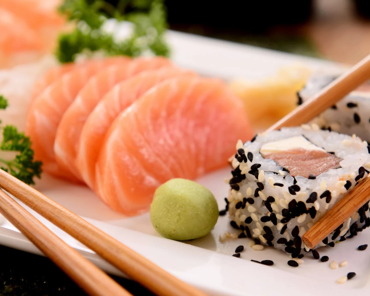 суши, sushi, рыба, морепродукты, роллы, сервировка, fish, кунжут, apanese, rolls, seafood, палочки