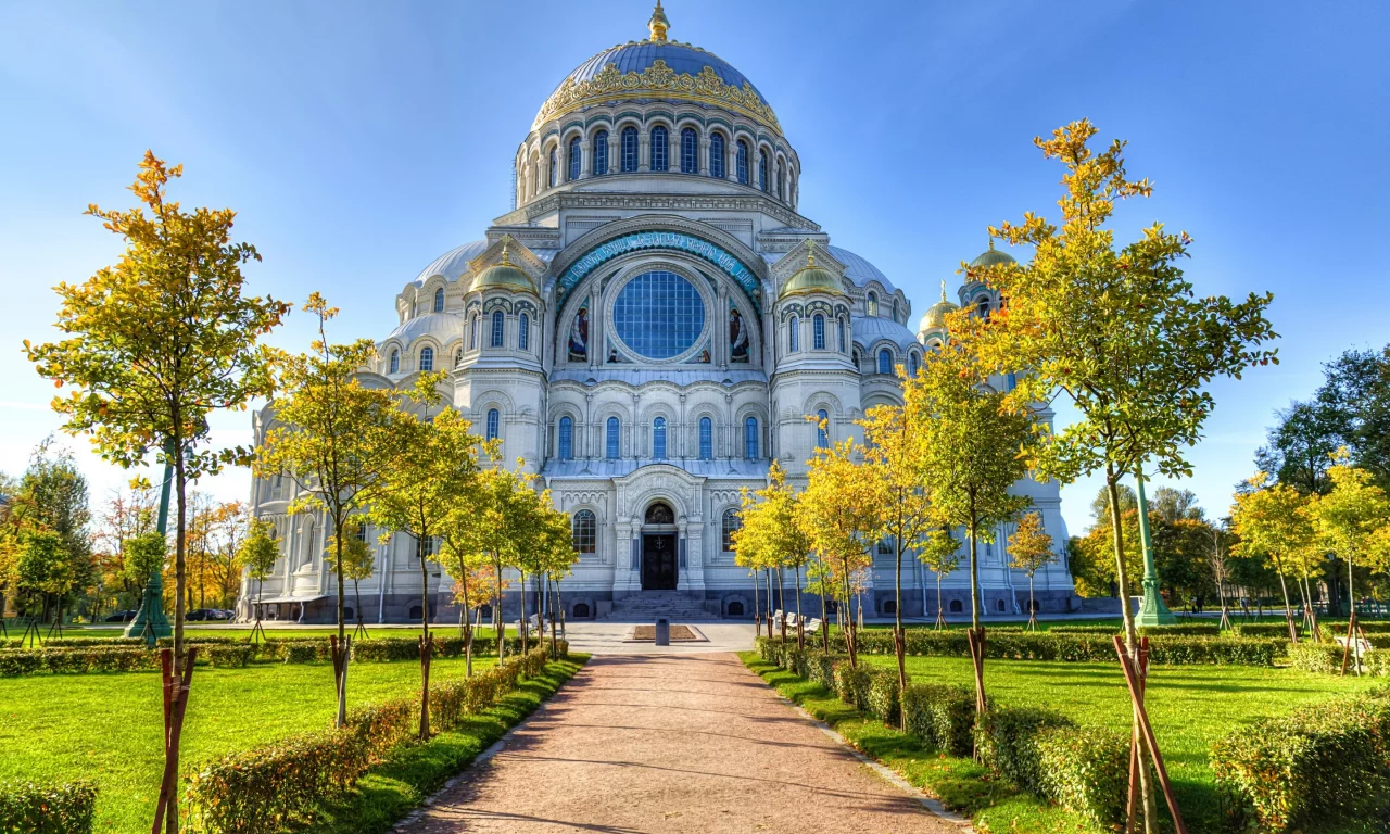 собор, храм, россия, temples, деревья, санкт петербург