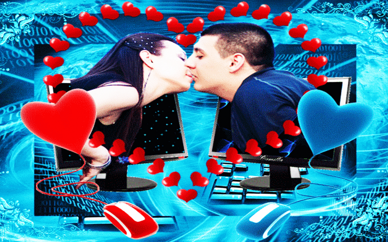 интернет, любовь, расстояние, поцелуй