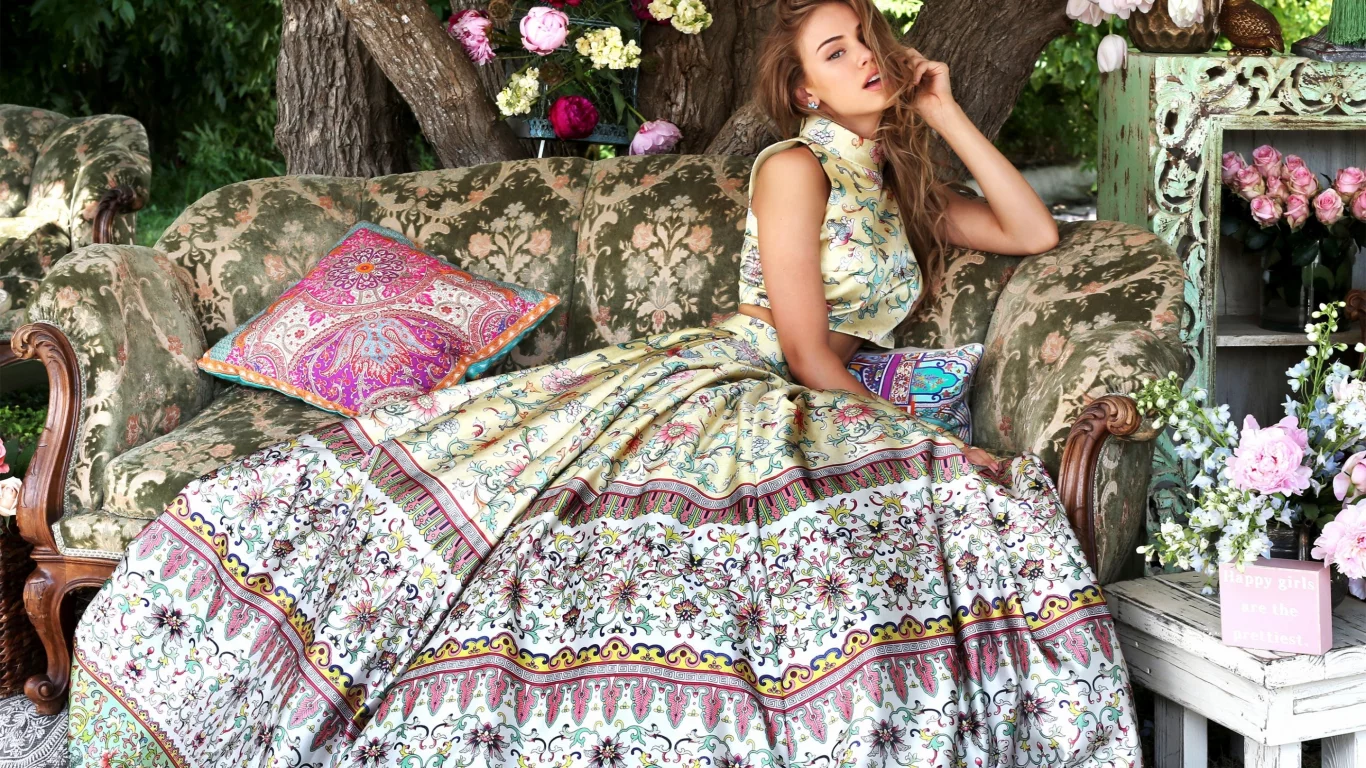 модель, блузка, style, девушка, юбка, волосы, fashion, мода, цветы, стиль