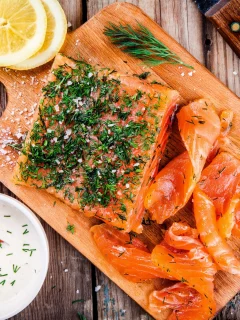 seafoods, рыба, специи, fish, соус, зелень, вкусно, lemons, лимон